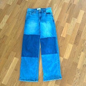 Abercrombie Kids High Rise Wide Leg Jeans